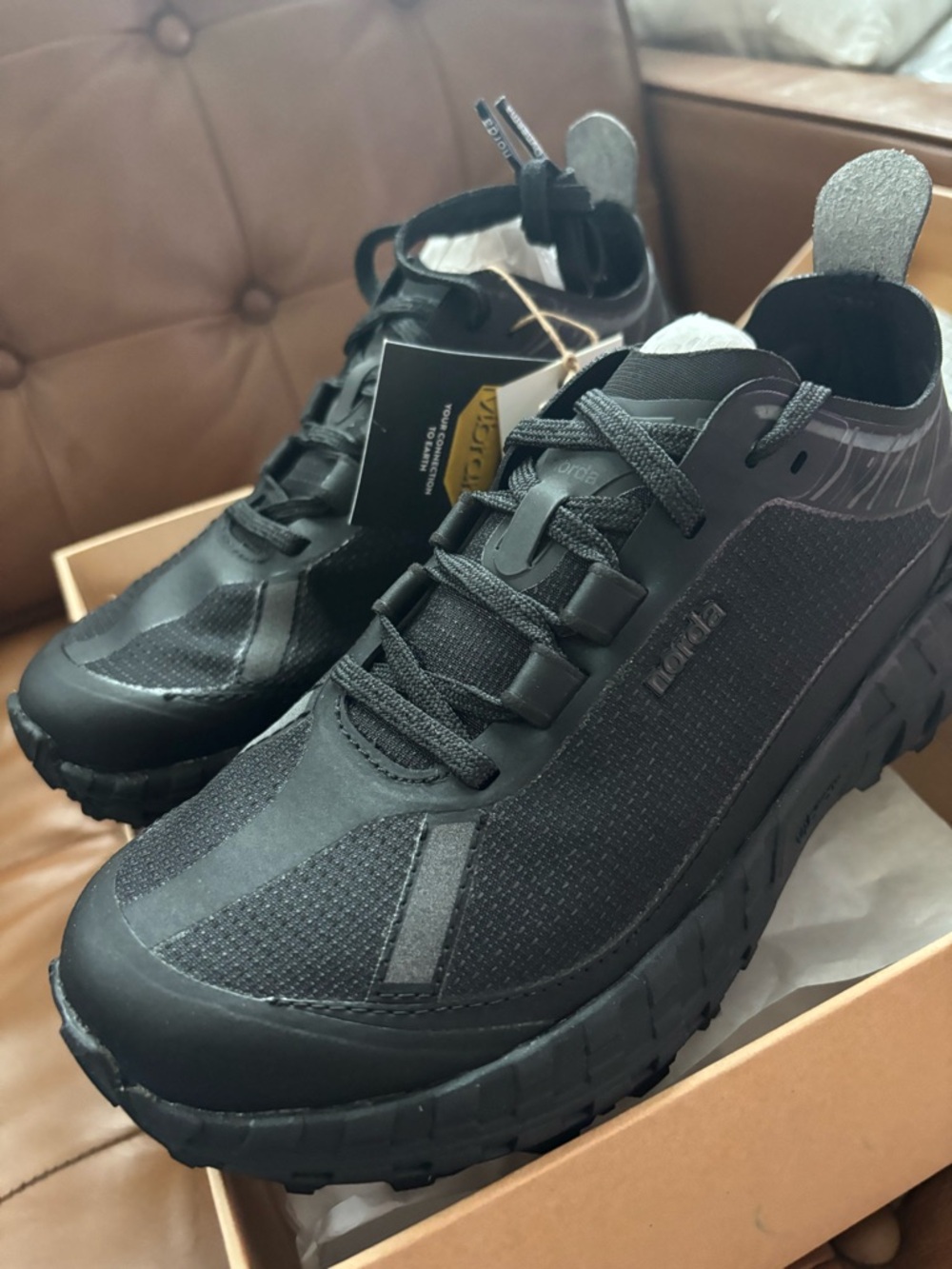 Norda women’s Stealth Black Trail Sneakers - Picture 6 of 7